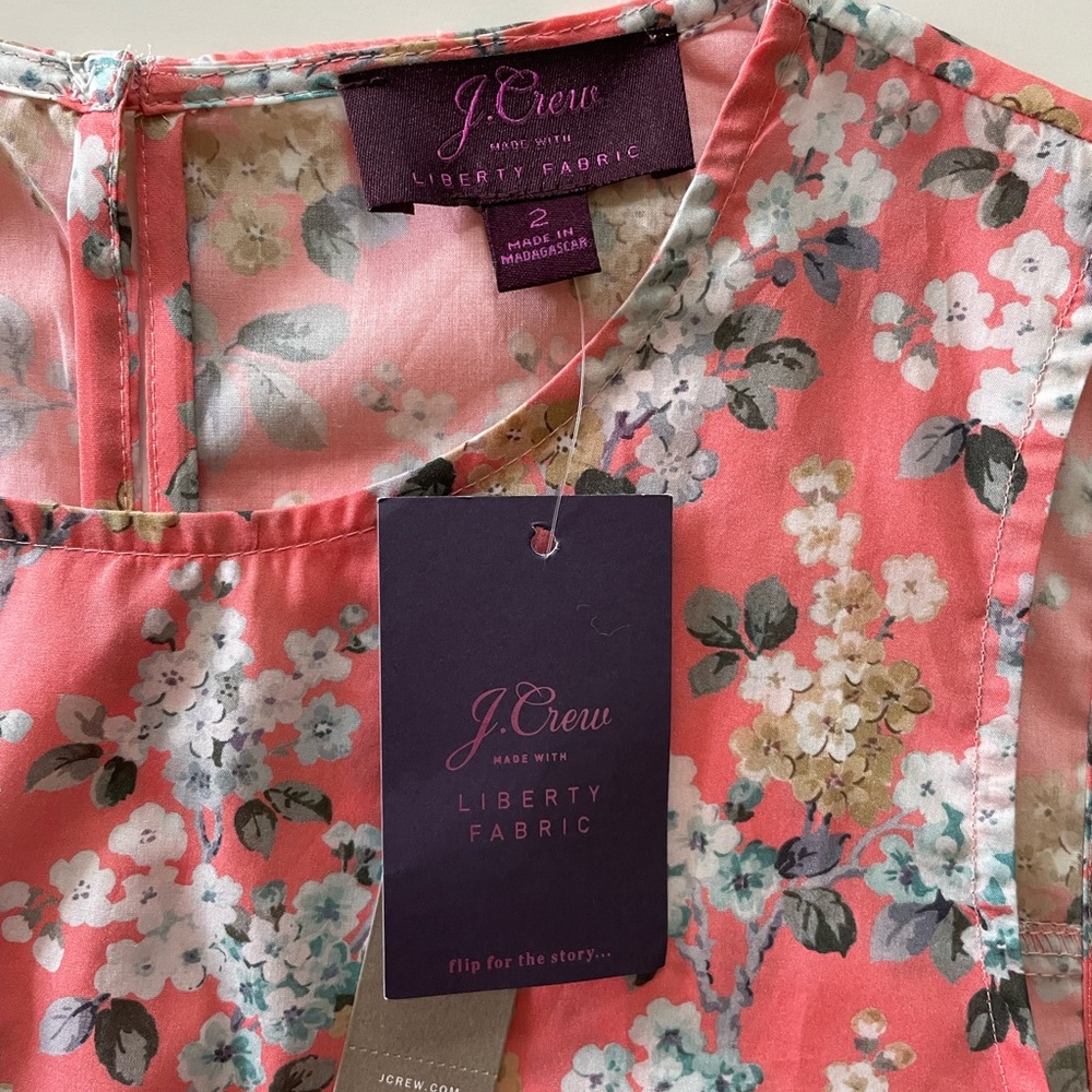 JCrew Liberty Josephine Floral sleeveless top